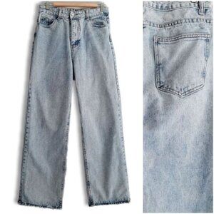 Vintage Hi-Rise Broken-In Mom Jean Faded Distressed Blue Sz 8 / M